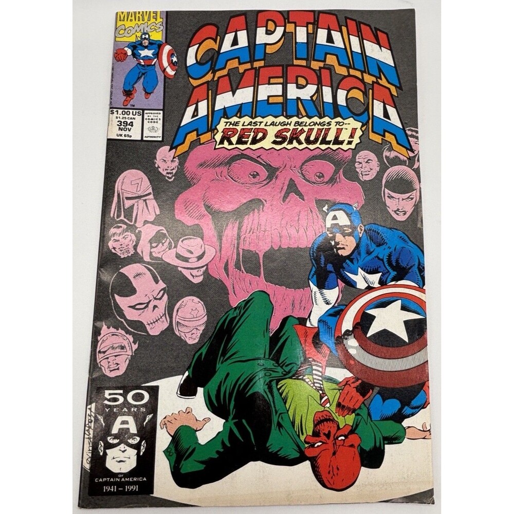 Captain America The Last Laugh Belongs To Red Skull #394 Marvel Comics Nov 1991